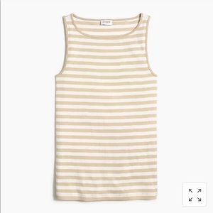 J. Crew striped open neck cami top